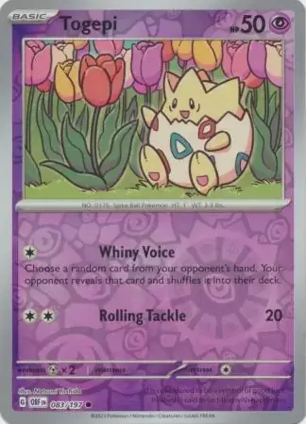 Obsidian Flames  083/197 Togepi Rev Holo