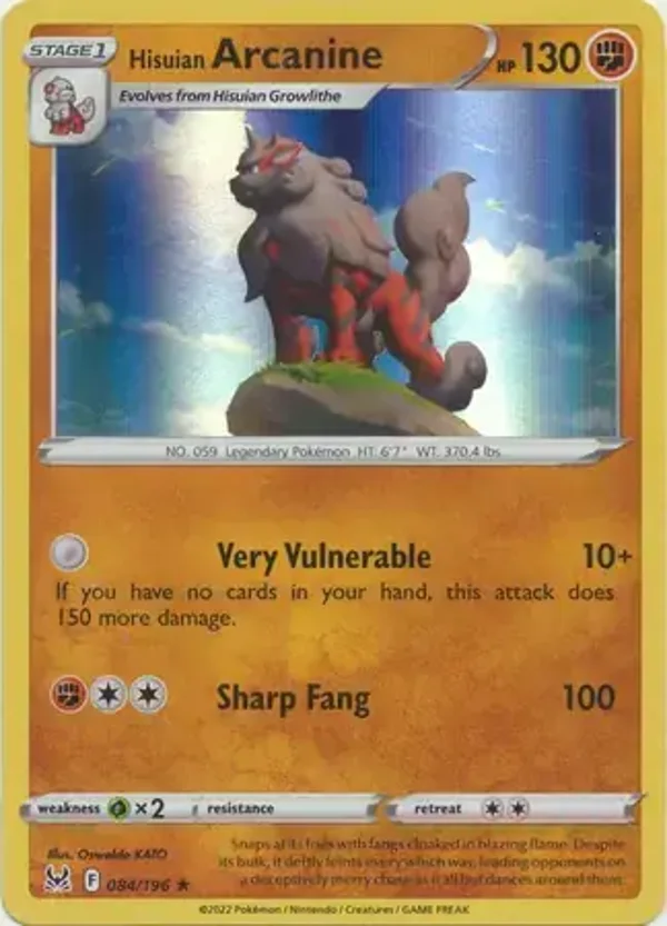 Lost Origin  084/196 Hisuian Arcanine