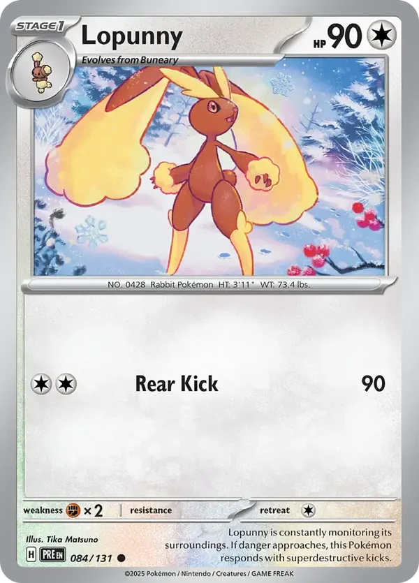 Prismatic Evolutions  084/131 Lopunny Rev Holo
