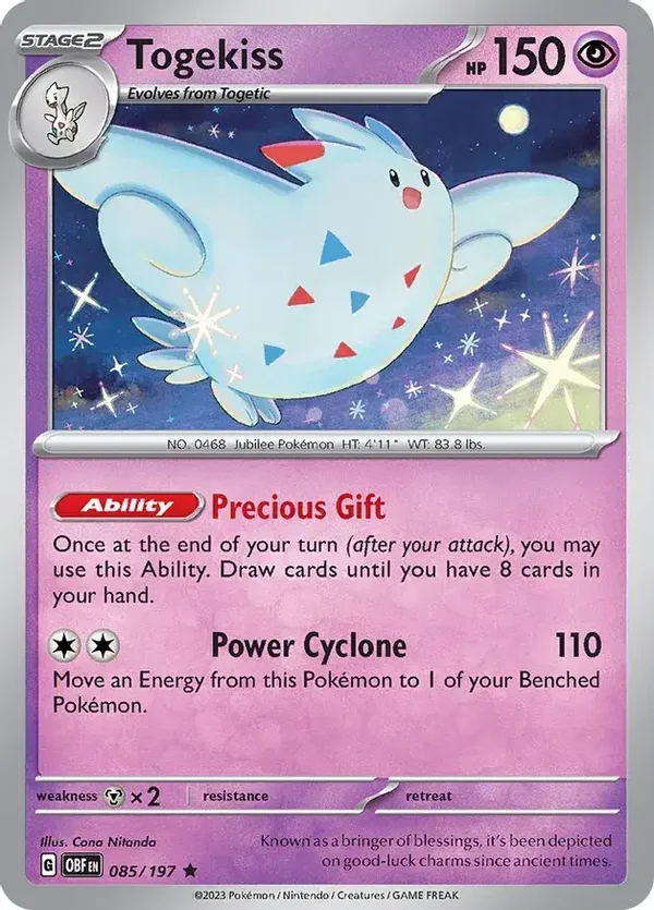 Obsidian Flames  085/197 Togekiss Holo foil