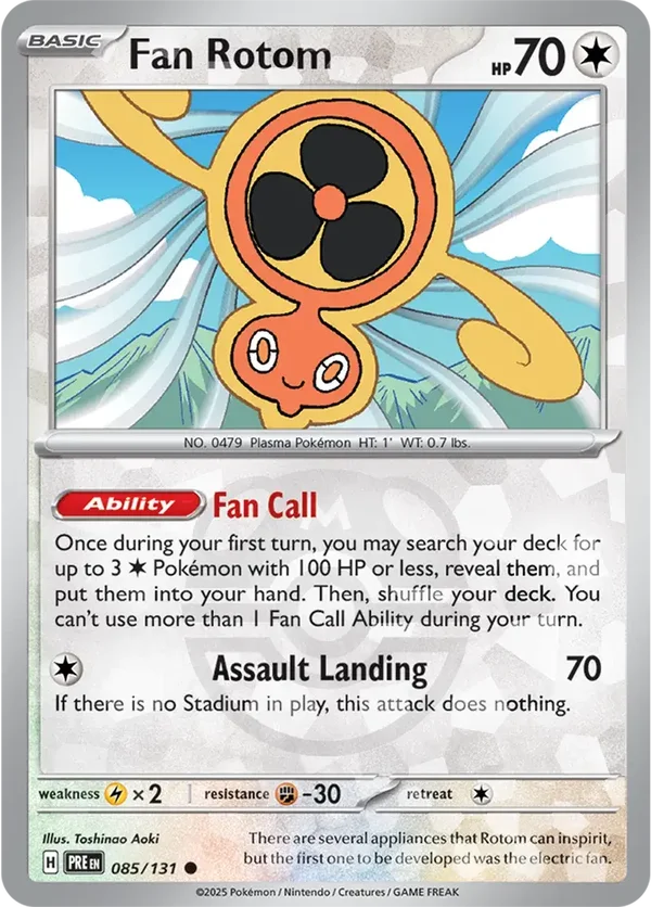 Prismatic Evolutions  085/131 Fan Rotom Master Ball
