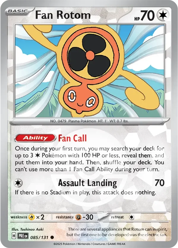 Prismatic Evolutions  085/131 Fan Rotom Poke Ball