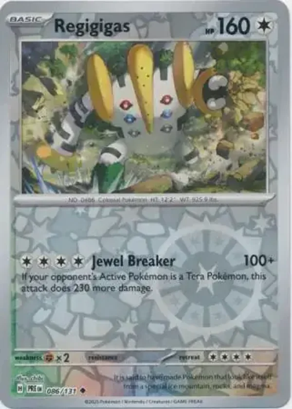 Prismatic Evolutions  086/131 Regigigas Rev Holo