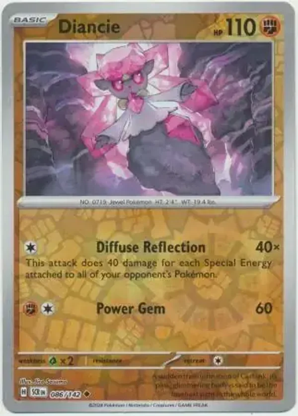 Stellar Crown  086/142 Diancie Rev Holo