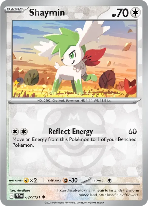 Prismatic Evolutions  087/131 Shaymin Master Ball