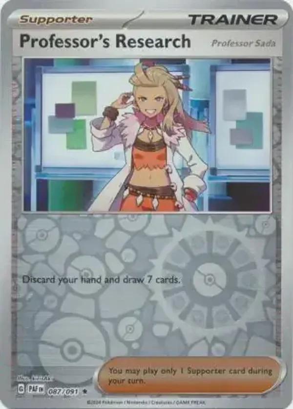 Paldean Fates  087/091 Professor's Research Rev Holo