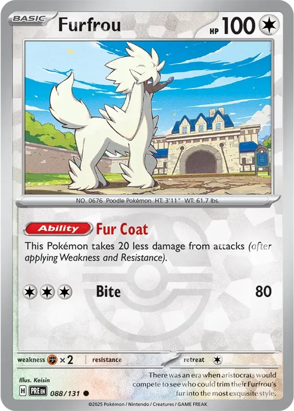 Prismatic Evolutions  088/131 Furfrou Master Ball