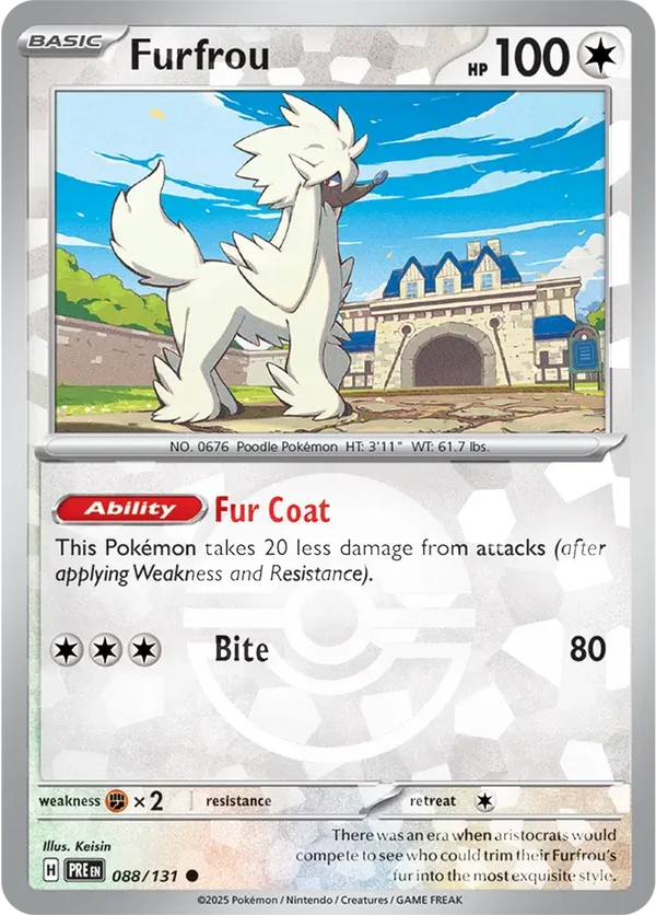 Prismatic Evolutions  088/131 Furfrou Poke Ball