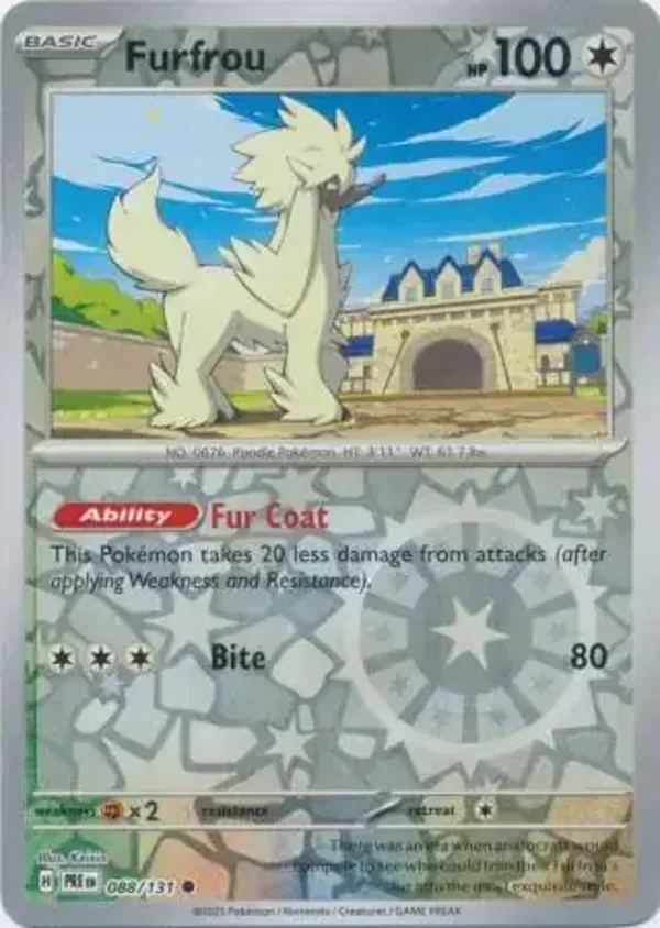 Prismatic Evolutions  088/131 Furfrou Rev Holo