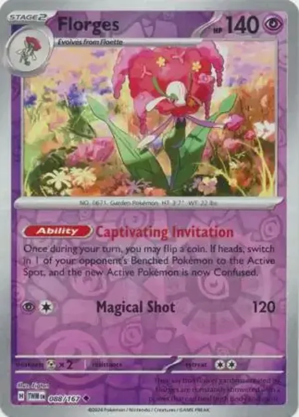 Twilight Masquerade  088/167 Florges Rev Holo