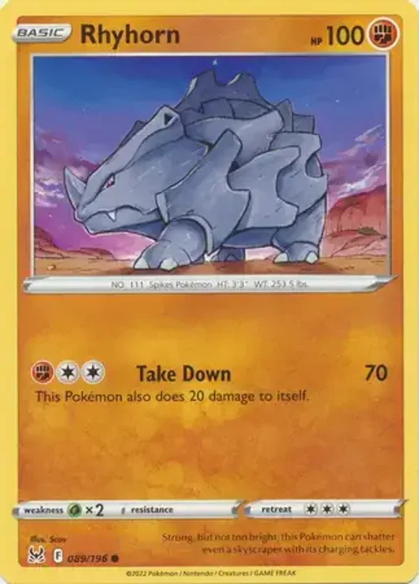 Lost Origin  089/196 Rhyhorn