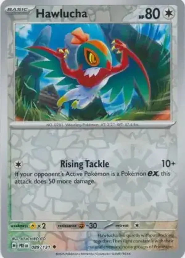 Prismatic Evolutions  089/131 Hawlucha Rev Holo