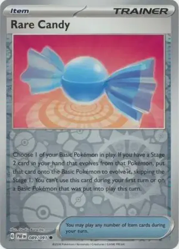 Paldean Fates  089/091 Rare Candy Rev Holo