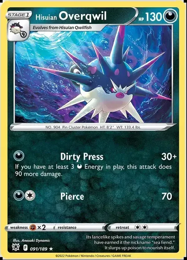 Astral Radiance  091/189 Hisuian Overqwil