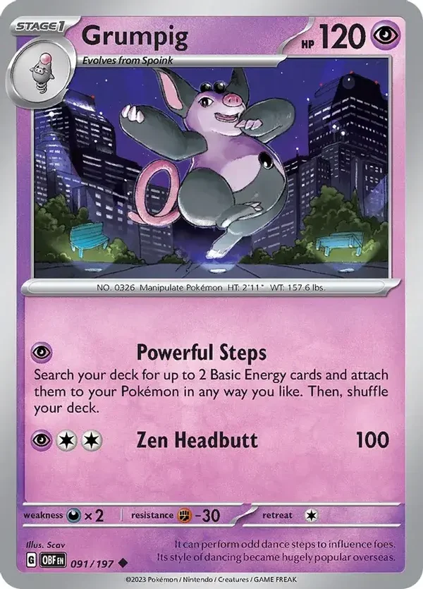 Obsidian Flames  091/197 Grumpig