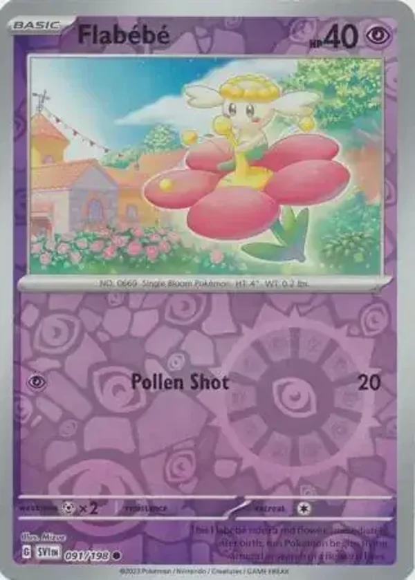 Scarlet & Violet  091/198 Flabebe Rev Holo