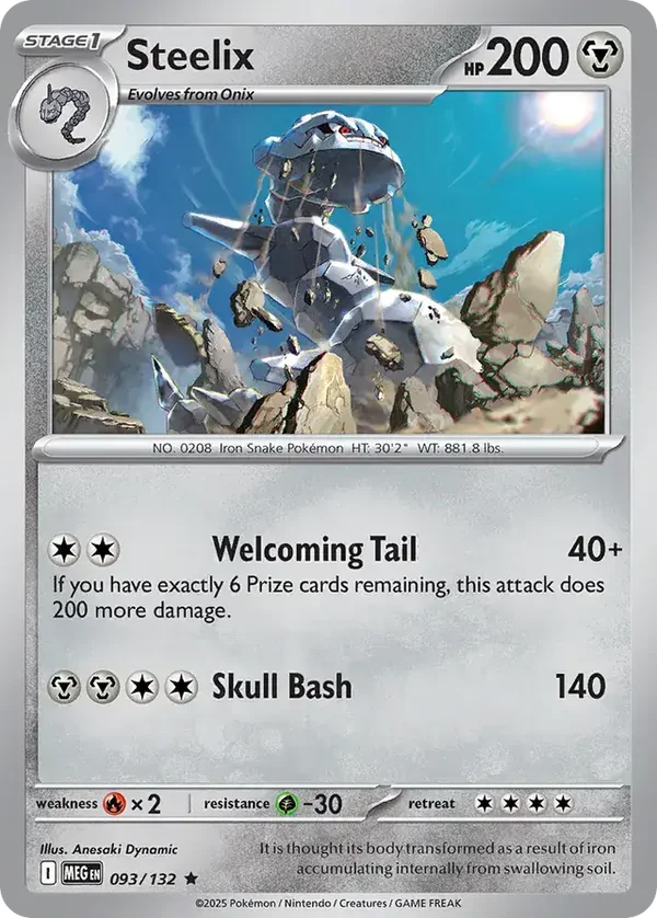 Mega Evolution  093/132 Steelix Holofoil