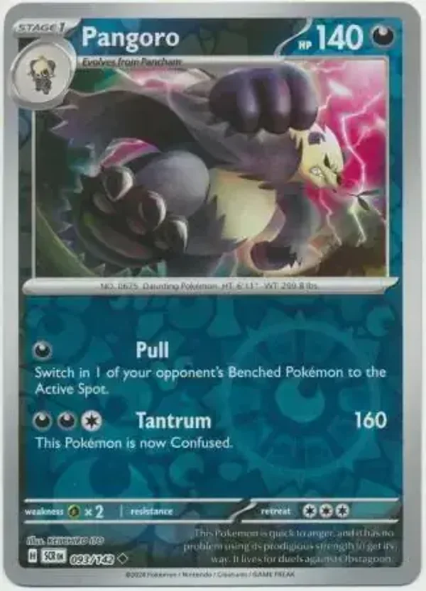 Stellar Crown  093/142 Pangoro Rev Holo