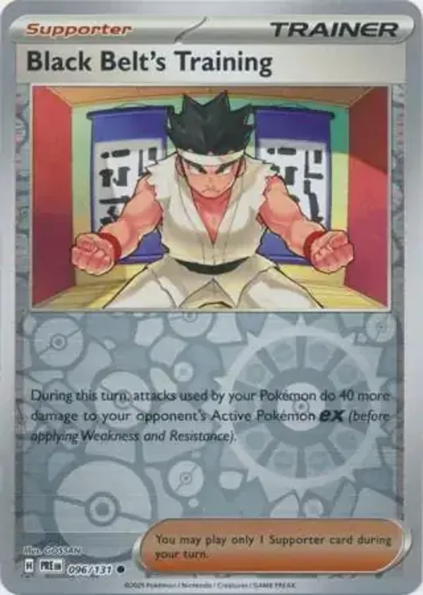 Prismatic Evolutions  096/131 Black Belt's Training Rev Holo
