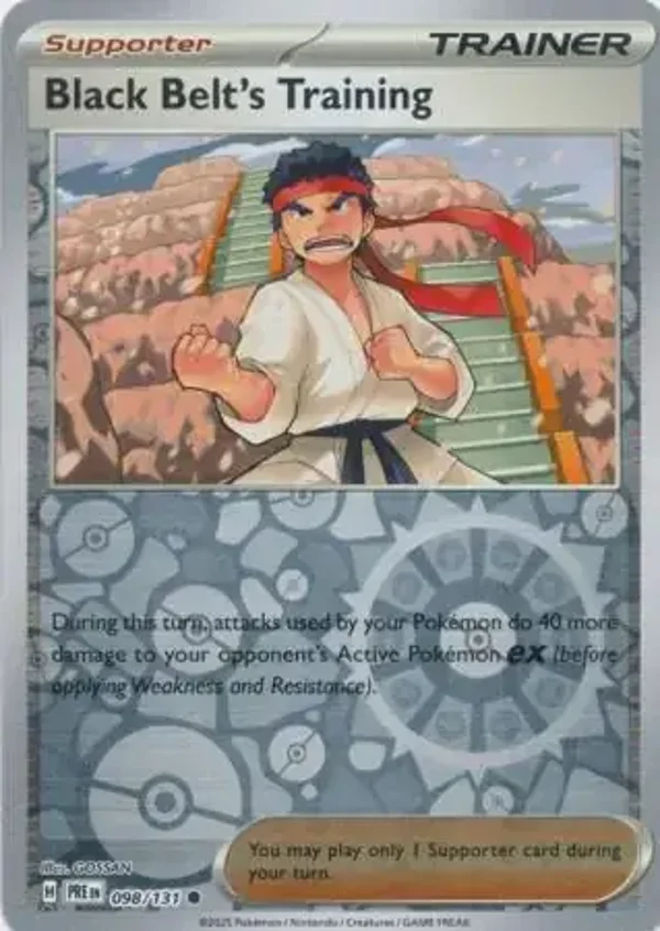 Prismatic Evolutions  098/131 Black Belt's Training Rev Holo