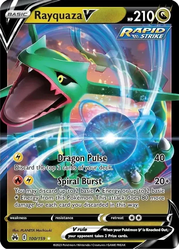 Crown Zenith  100/159 Rayquaza V