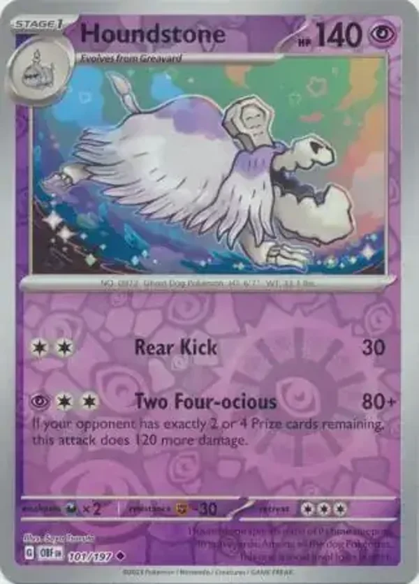 Obsidian Flames  101/197 Houndstone Rev Holo