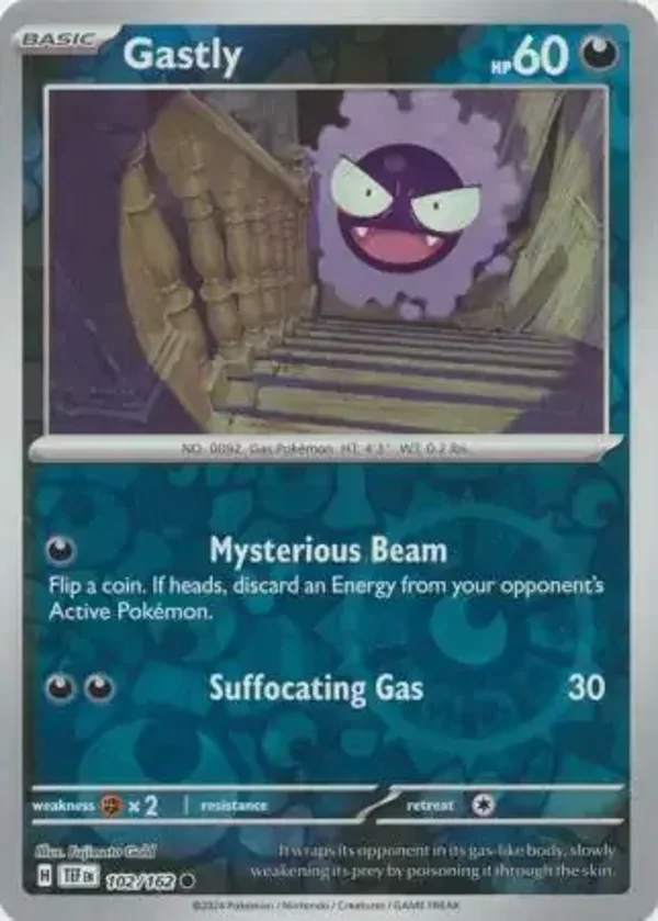 Temporal Forces  102/162 Gastly Rev Holo
