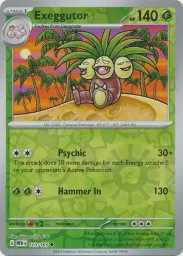 151  103/165 Exeggutor Rev Holo