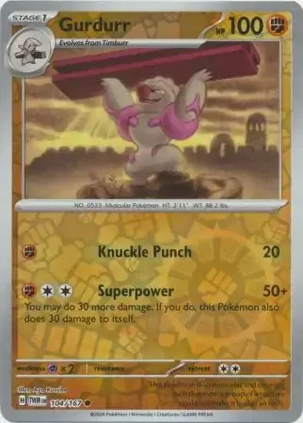 Twilight Masquerade  104/167 Gurdurr Rev Holo