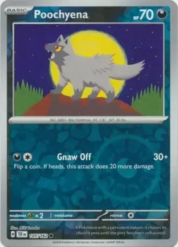 Temporal Forces  105/162 Poochyena Rev Holo