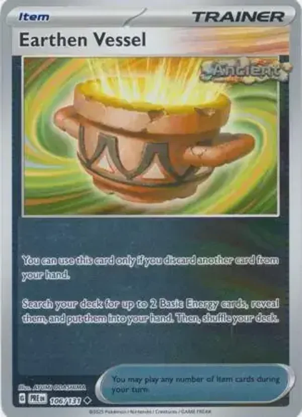 Prismatic Evolutions  106/131 Earthen Vessel Rev Holo