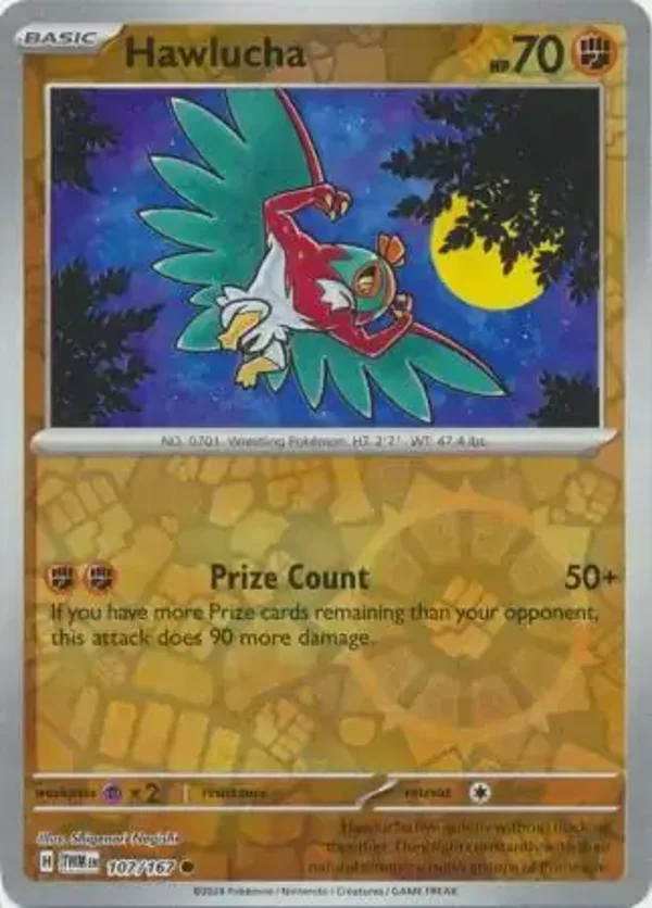 Twilight Masquerade  107/167 Hawlucha Rev Holo