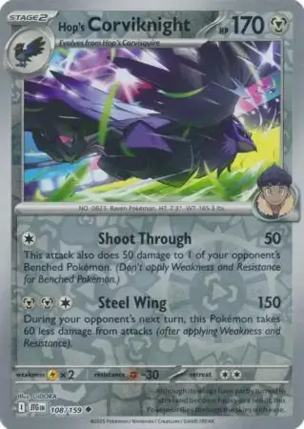 Journey Together  108/159 Hop's Corviknight Rev Holo