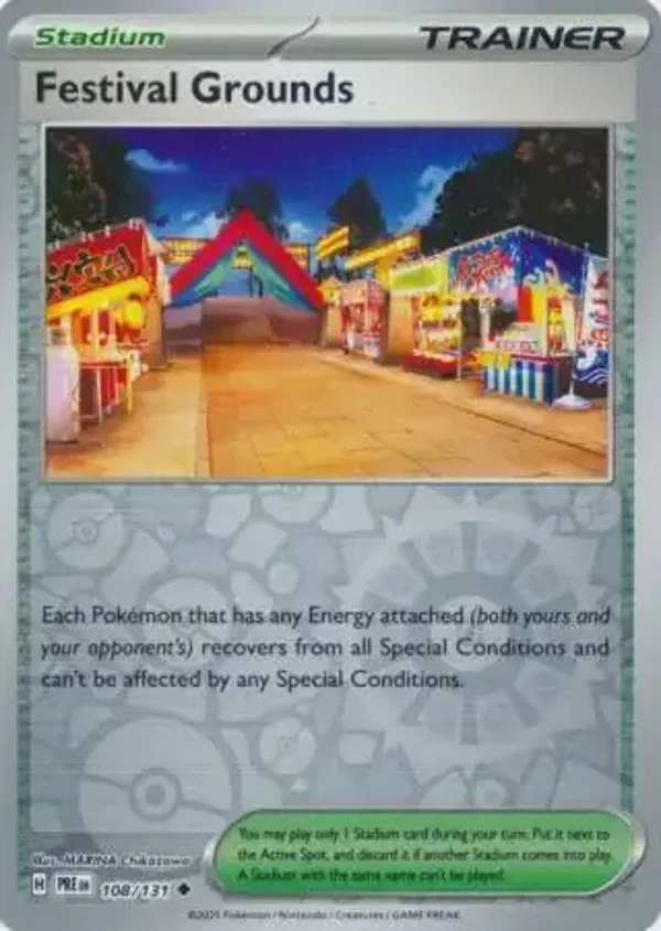 Prismatic Evolutions  108/131 Festival Grounds Rev Holo