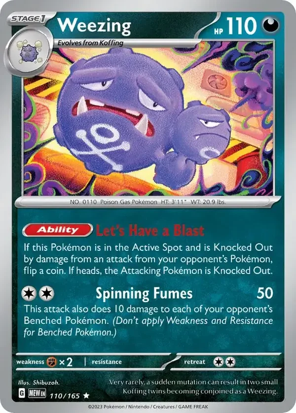 151  110/165 Weezing Holofoil
