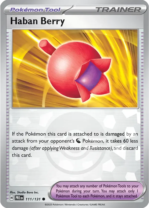Prismatic Evolutions  111/131 Haban Berry Poke Ball