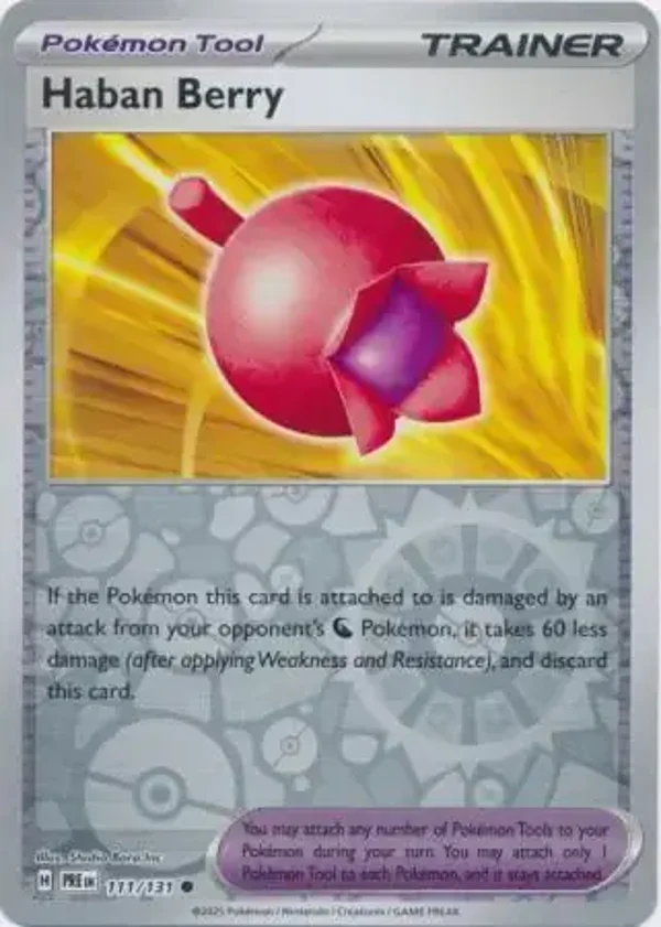 Prismatic Evolutions  111/131 Haban Berry Rev Holo