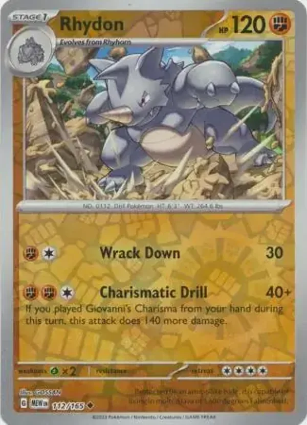 151  112/165 Rhydon Rev Holo