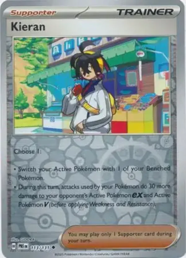 Prismatic Evolutions  113/131 Kieran Rev Holo