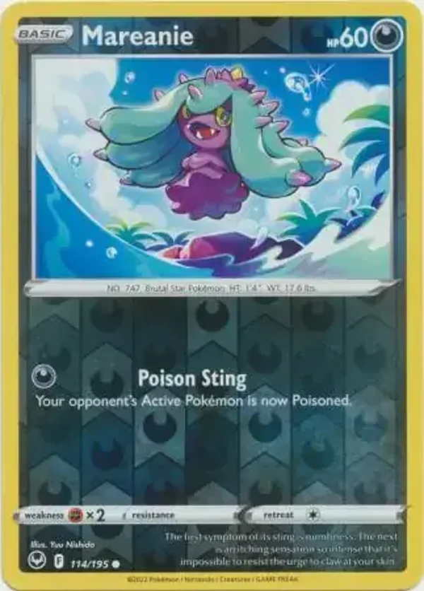 Silver Tempest  114/195 Mareanie Rev Holo