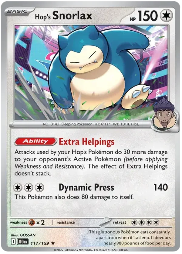 Journey Together  117/159 Hop's Snorlax Holfoil