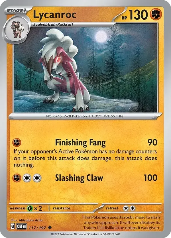 Obsidian Flames  117/197 Lycanroc