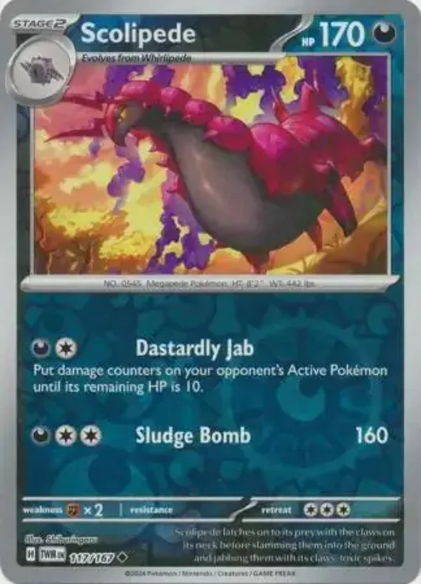 Twilight Masquerade  117/167 Scolipede Rev Holo