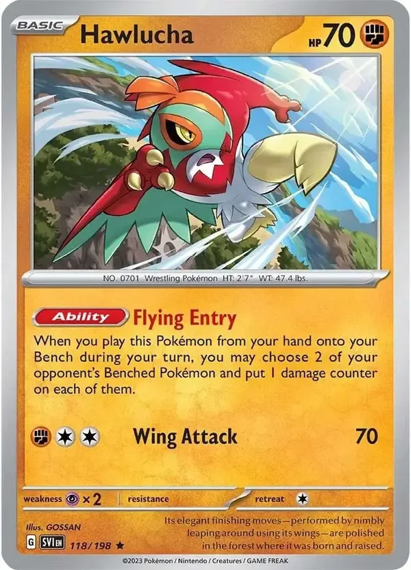 Scarlet & Violet  118/198 Hawlucha Holofoil