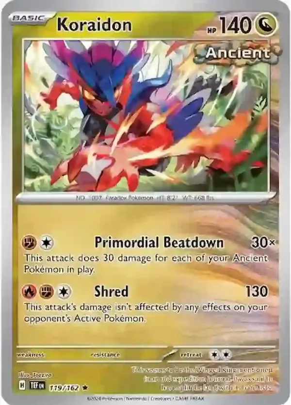 Temporal Forces  119/162 Koraidon Holofoil