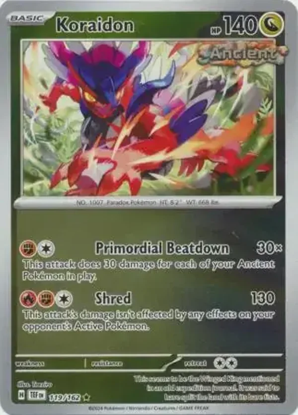 Temporal Forces  119/162 Koraidon Rev Holo