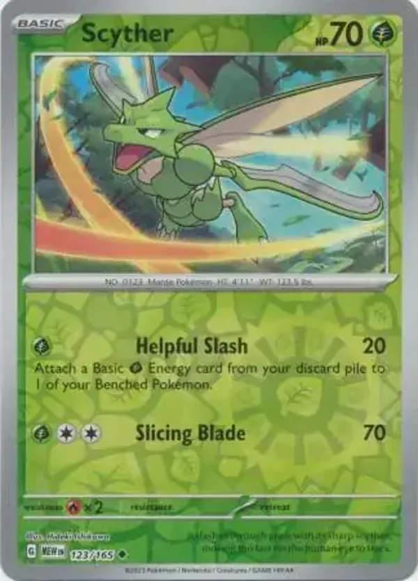 151  123/165 Scyther Rev Holo