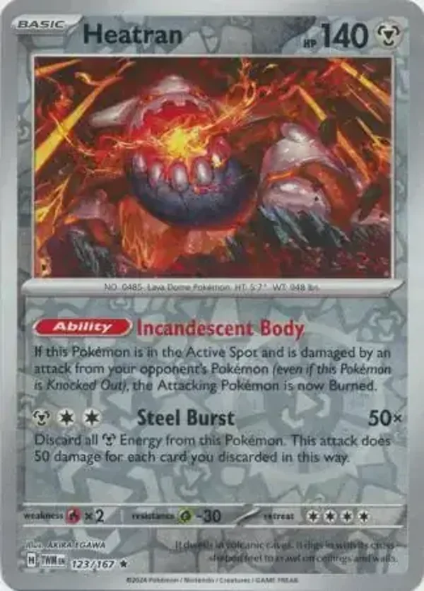 Twilight Masquerade  123/167 Heatran Rev Holo