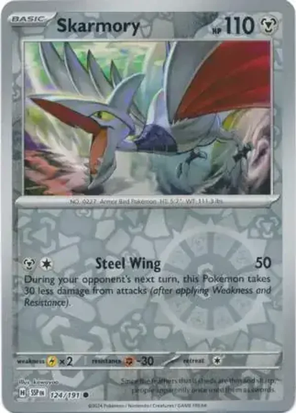 Surging Sparks  124/191 Skarmory Rev Holo