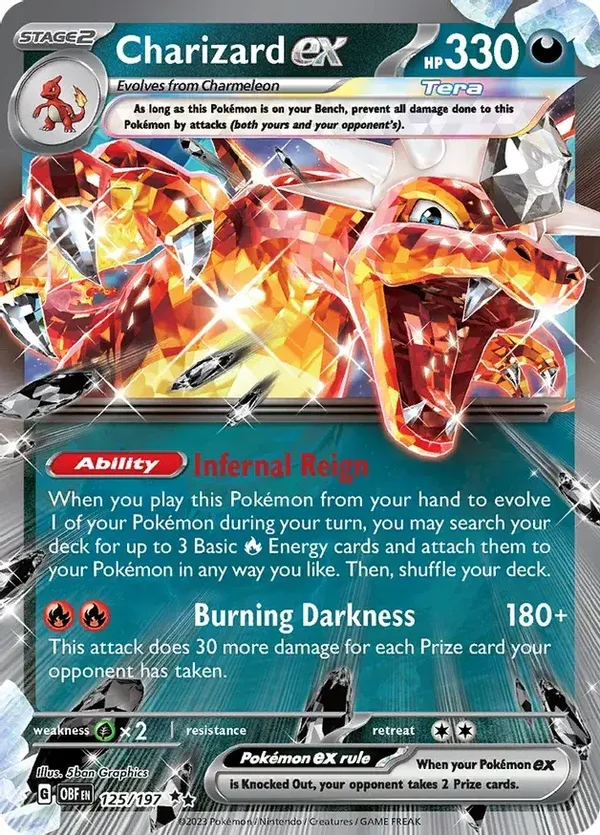 Obsidian Flames  125/197 Charizard Ex